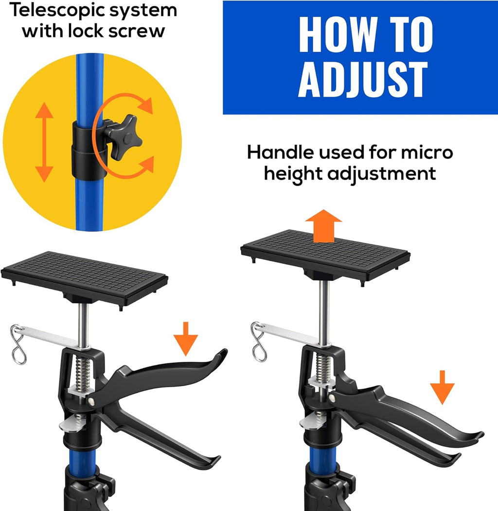 Cabinet Jack Support Pole 2Pcs Set Adjustable Length Telescopic Pole Pack of 2 P8194