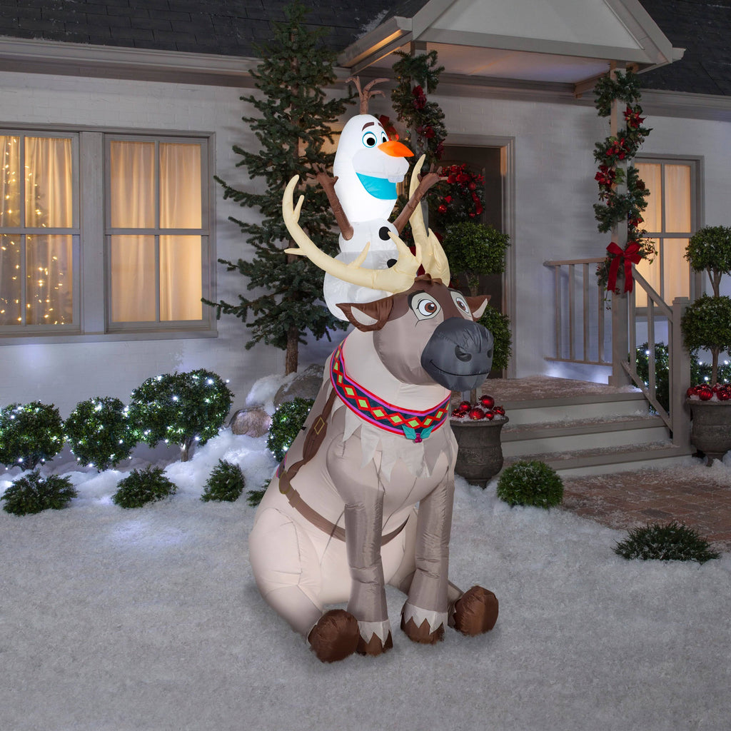 Inflatable Olaf Sitting on Sven U81875
