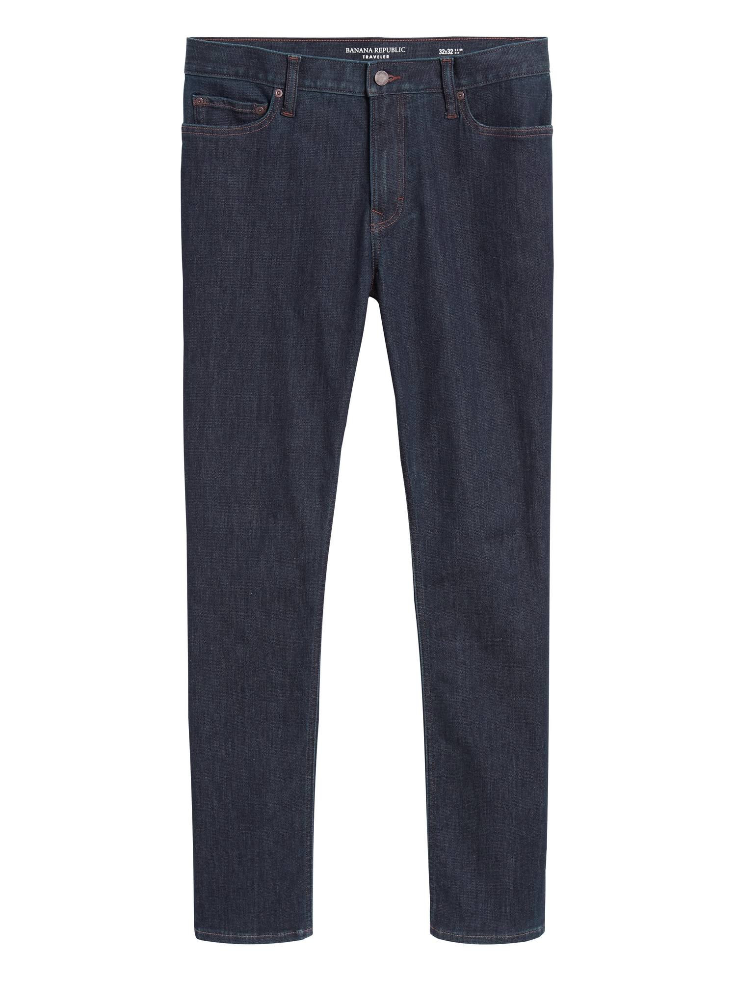 Slim Indigo Traveler Jean Rinse Dark Wash Size 32W 30L J94299