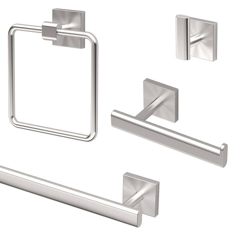 4-Piece Bathroom Accessory Kit Satin Nickel S540406