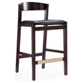 Black Faux Leather Counter Stool Q3925