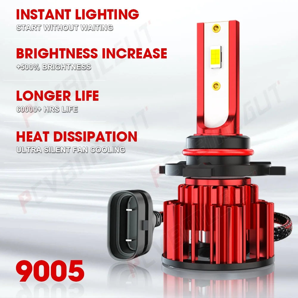 9005 9006 9145 LED Headlight Fog Light Bulbs Combo 6000k White Q6837