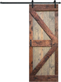 Knotty Pine Wood Interior Sliding Barn Door With Installation Hardware Kit M415