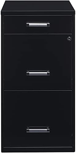 Black 3 Metal Organizer Pencil Drawer Vertical File Cabinet I339