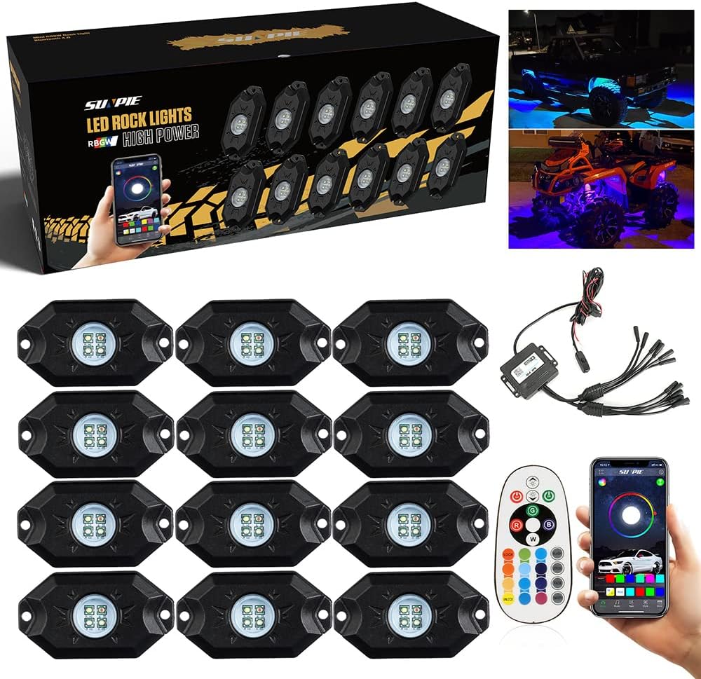 8 Pods RGBW LED Rock Lights for Trucks SUV Car ATV UTV K83514