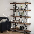 47.2 Inches Solid Wood 5-Tier Shelf Bookcase S19363