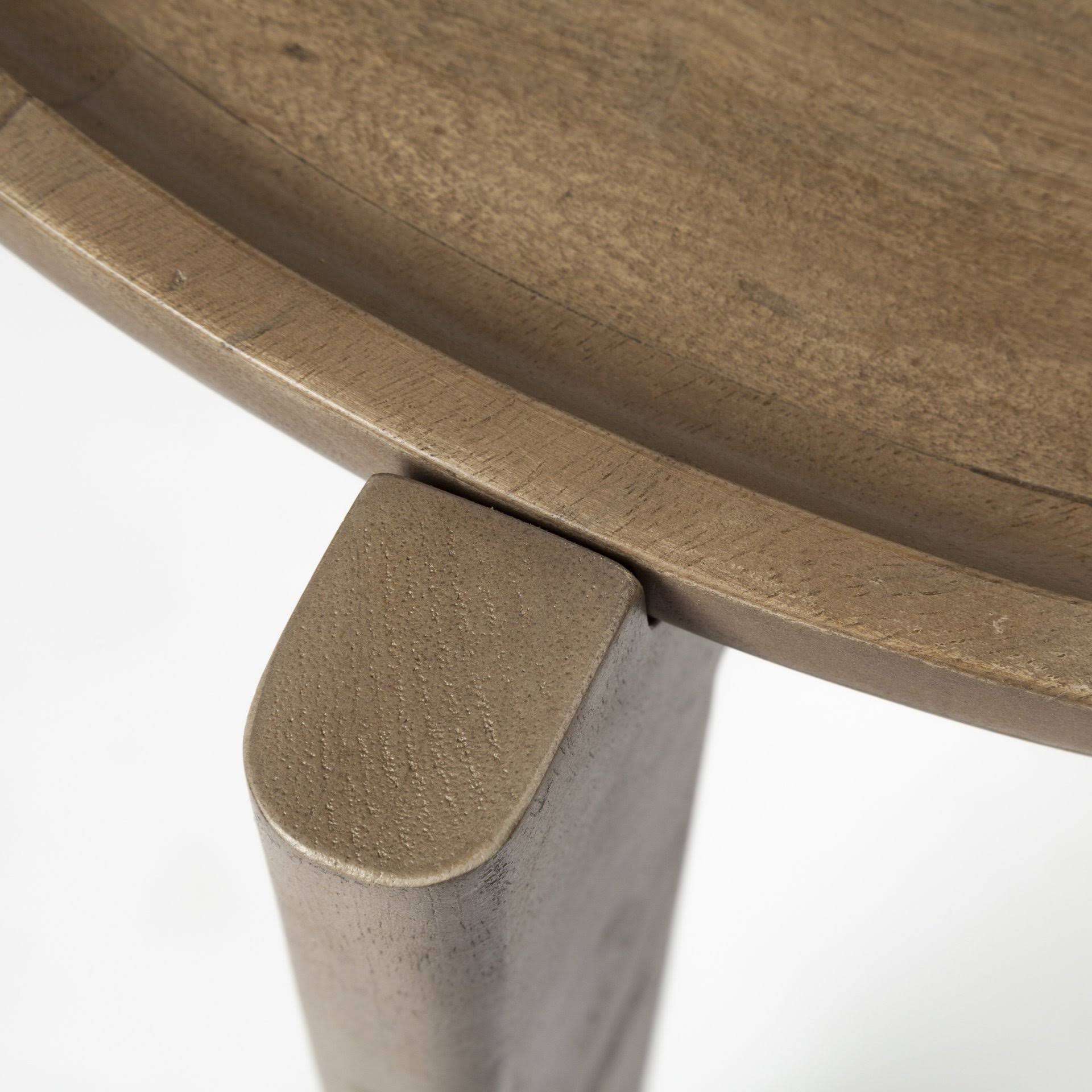 Brown Solid Wood Accent Table O961