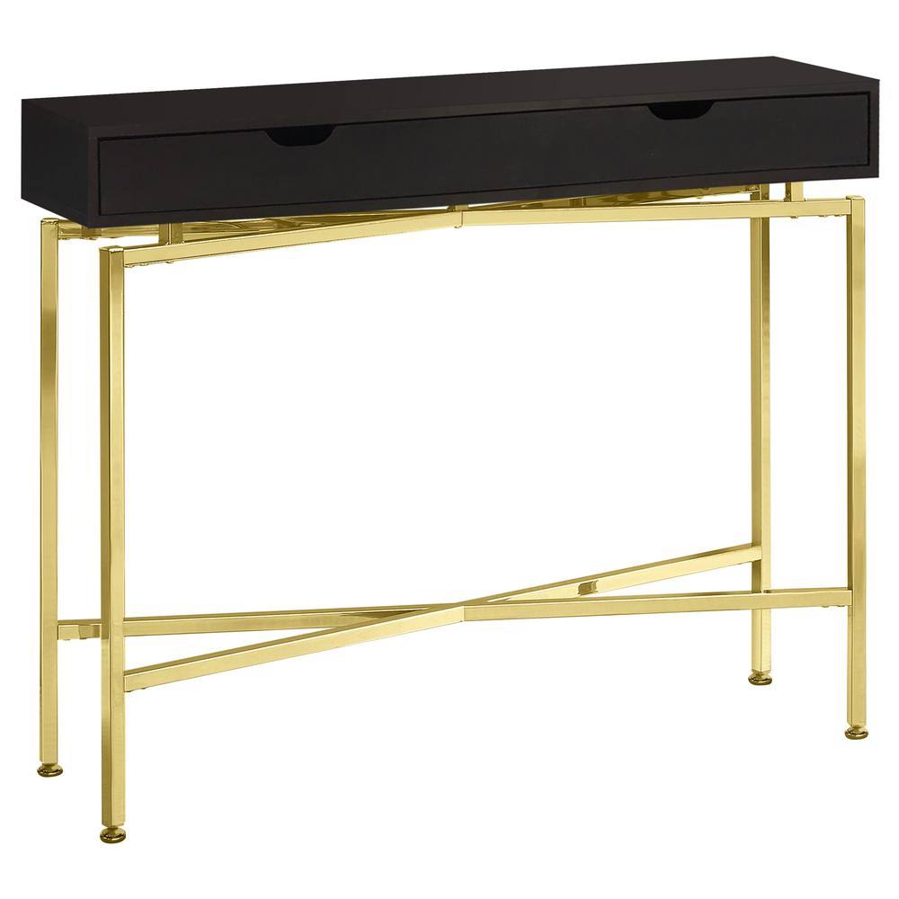 Cappuccino Rectangle Console Table with Drawers D470674