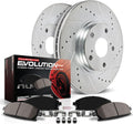 Front Z23 Carbon Fiber Brake Pads with Drilled & Slotted Brake Rotors Kit L83517