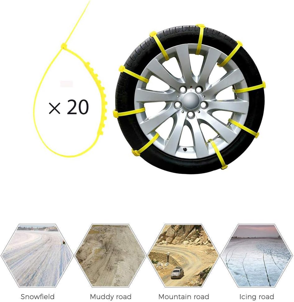 Snow Chains Pack of 2 for Tyres Width 145-295mm W9956
