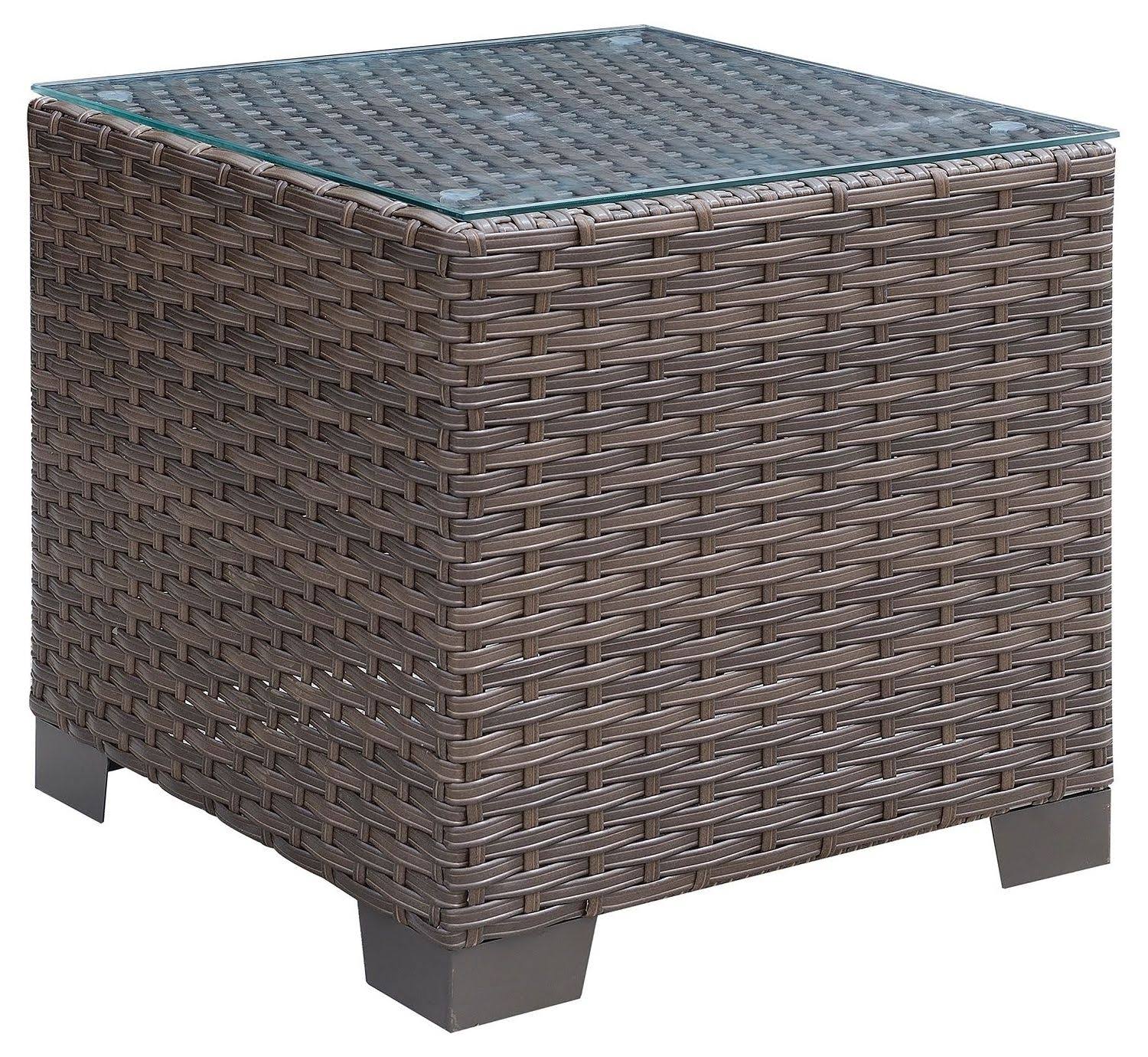 Brown Patio End Table V59247