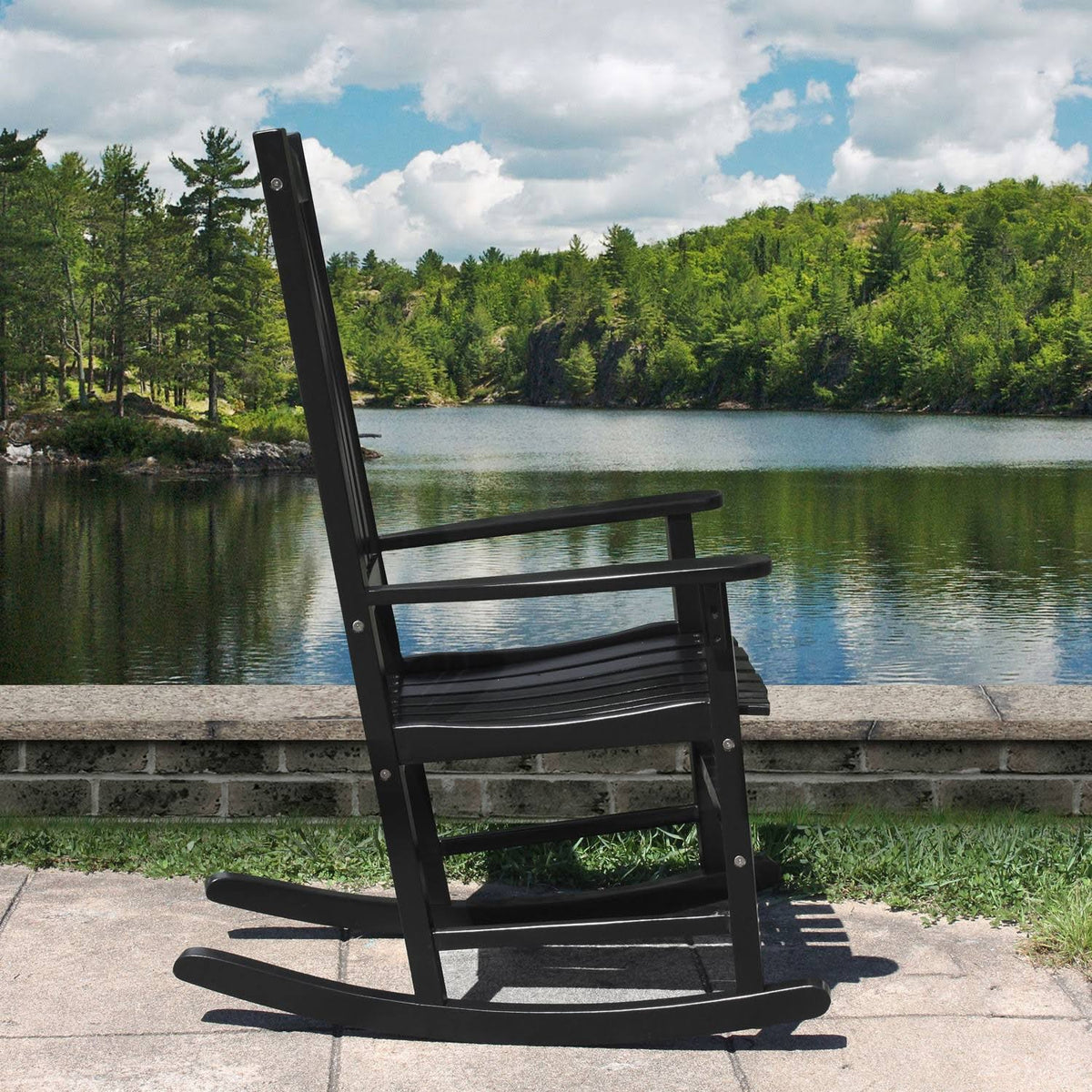 Black Acacia Hardwood Outdoor Rocking Chair E415524