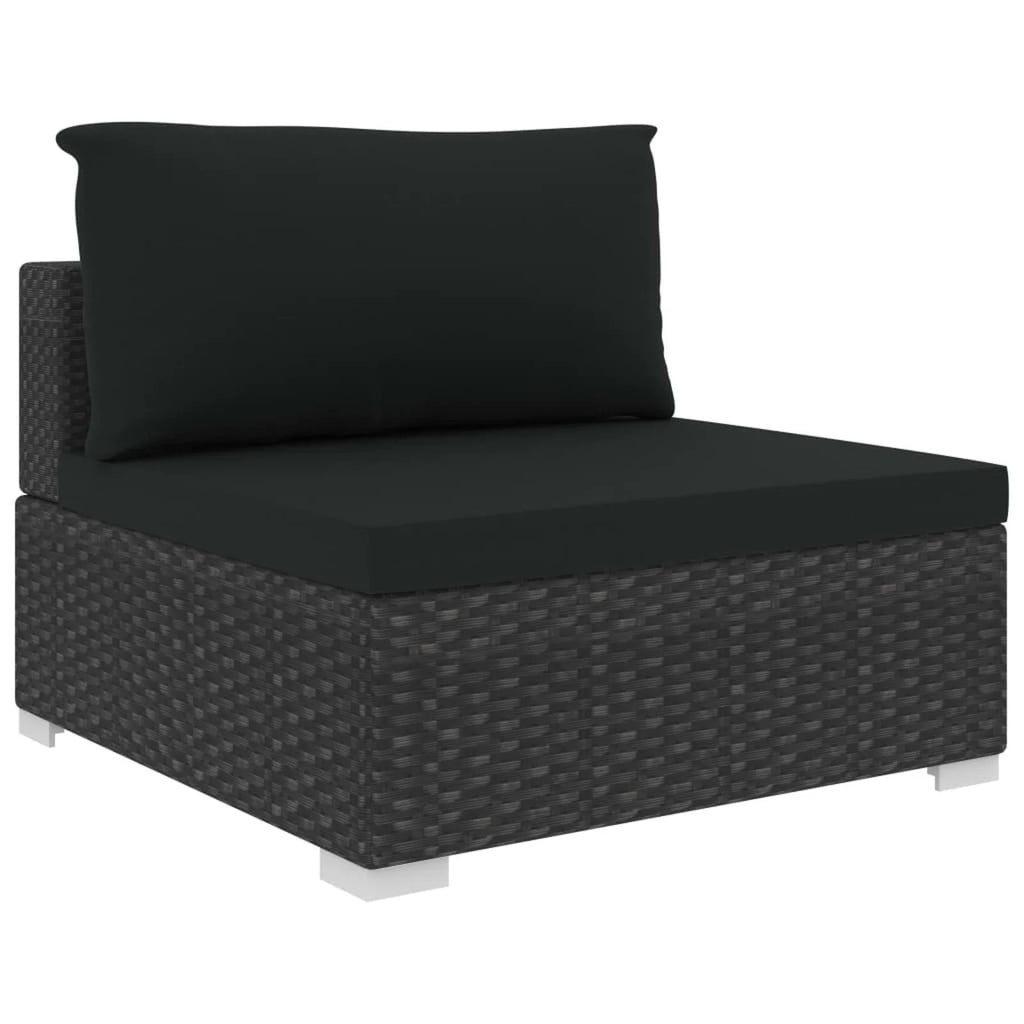 10 Piece Poly Rattan Patio Lounge Set with Cushions K895388