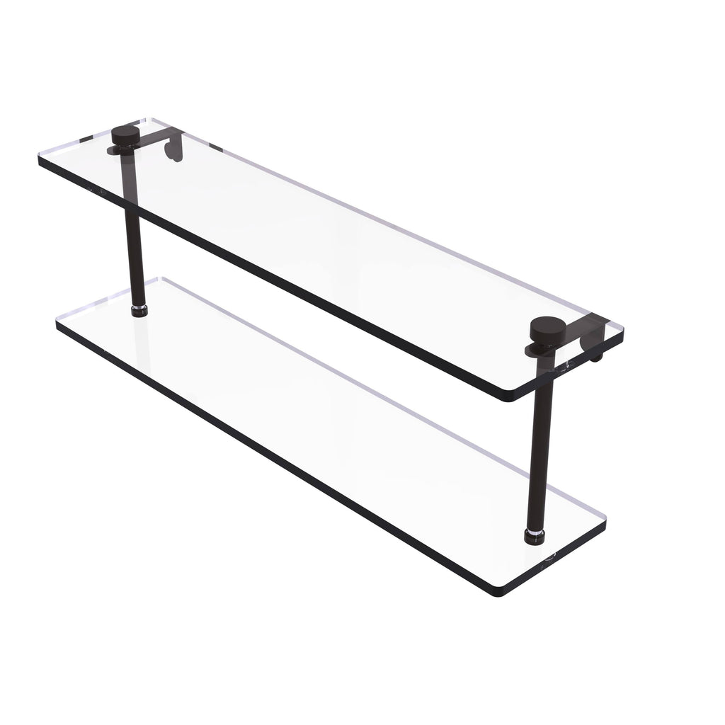 Oil Rubbed Bronze Two Tiered Glass Shelf O334581