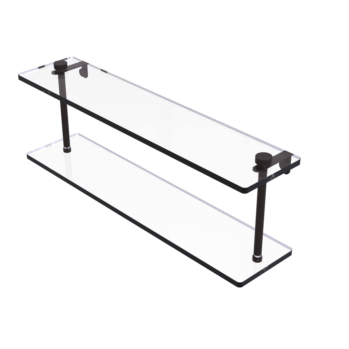 Oil Rubbed Bronze Two Tiered Glass Shelf O334581