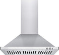 30 inch Stainless Steel Wall Mounted Range Hood with 3 Speed Exhaust Fan Baffle Filters Ducted and Ductless Convertible G515
