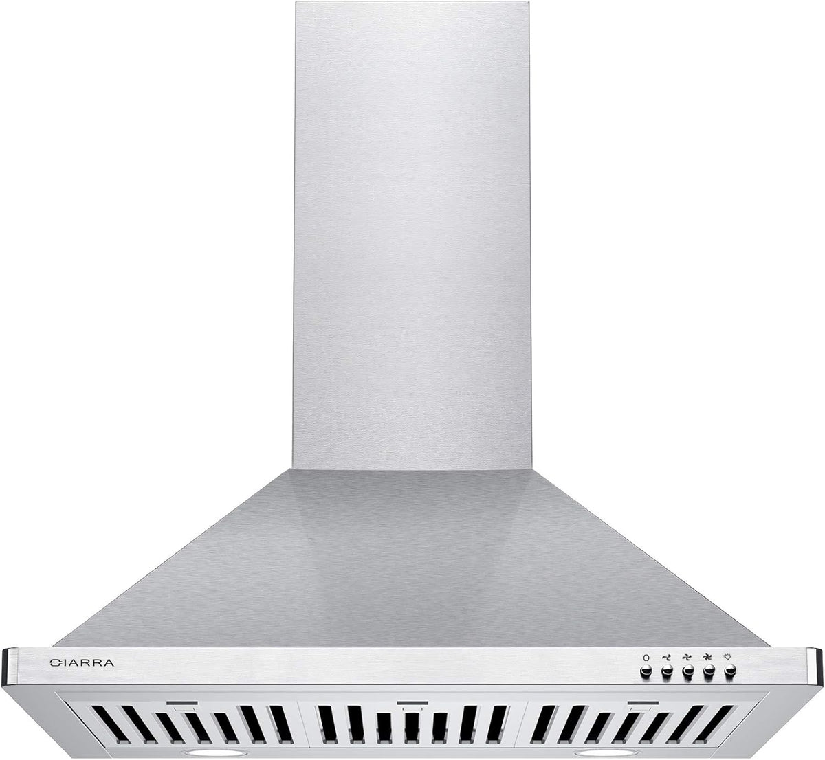 30 inch Stainless Steel Wall Mounted Range Hood with 3 Speed Exhaust Fan Baffle Filters Ducted and Ductless Convertible G515