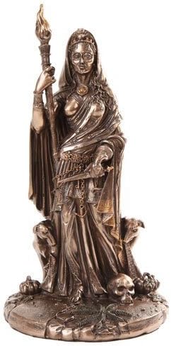 Hecate Sculpture Patina Statue Q6688