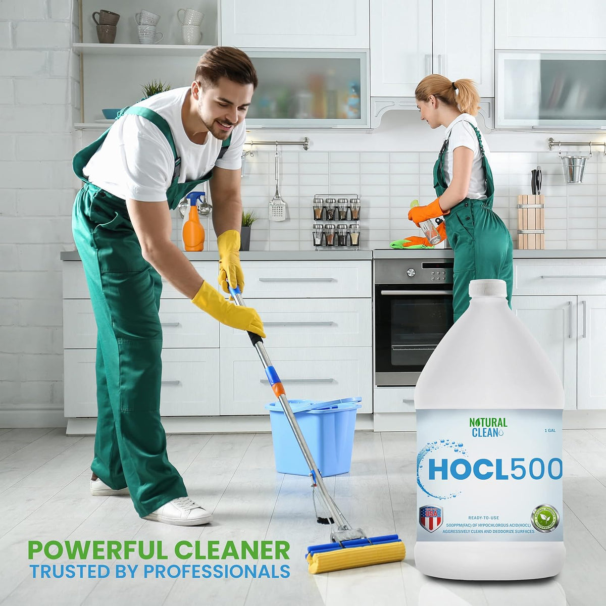 Hypochlorous Acid Hospital-Grade Cleaner, 500 PPM, 1-Gallon, Pack of 2 V7438