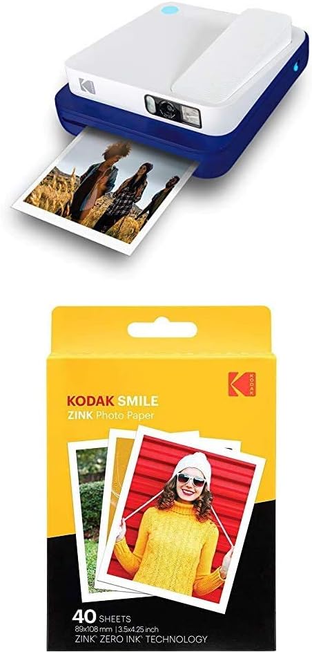 Black Digital Instant Camera for Zink Photo Paper J6039