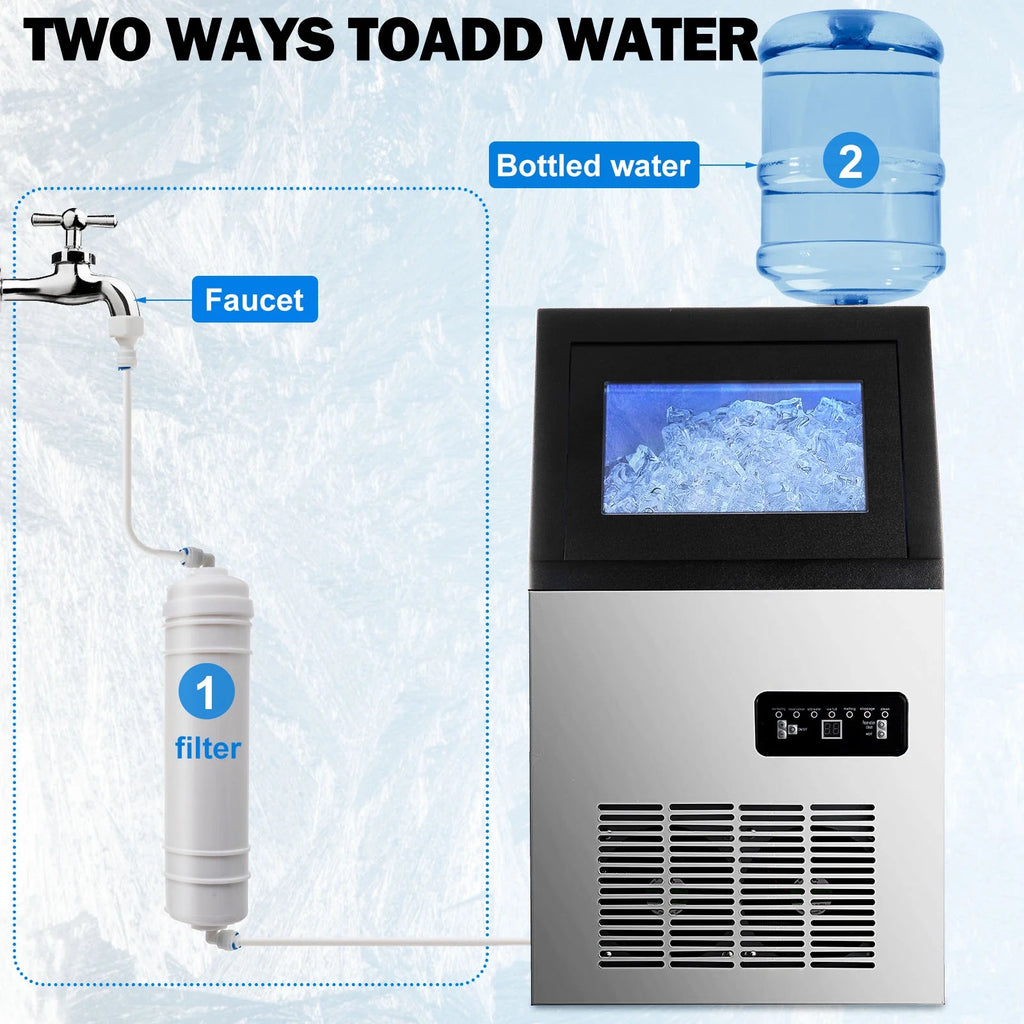 110LBS/24H Stainless Steel Commercial Ice Maker Machine Y540