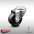 Stainless Steel Phenolic Swivel Bolt Hole Caster with 3.5 inch x 1.25 inch Black Wheel Y41986