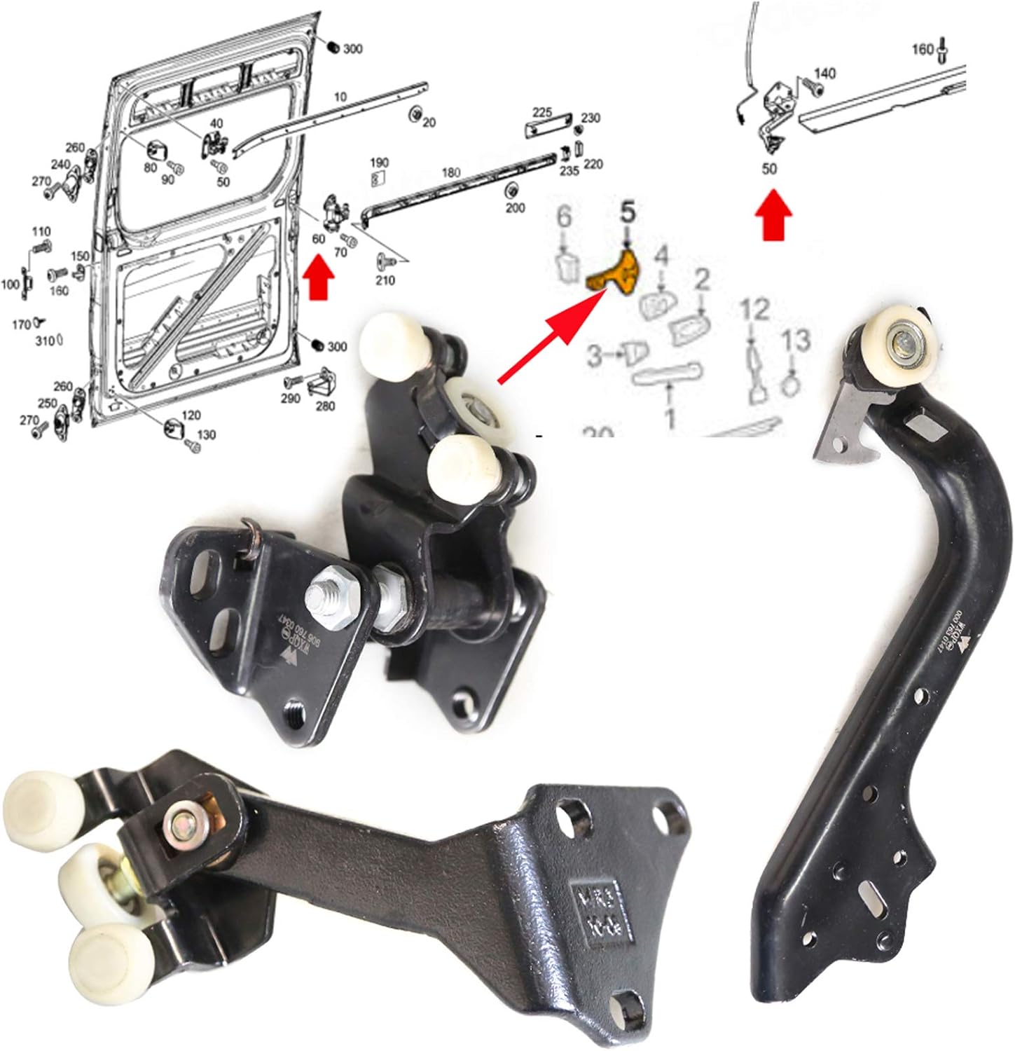 Sliding Door Roller Assembly Kit Pack of 2 S400133
