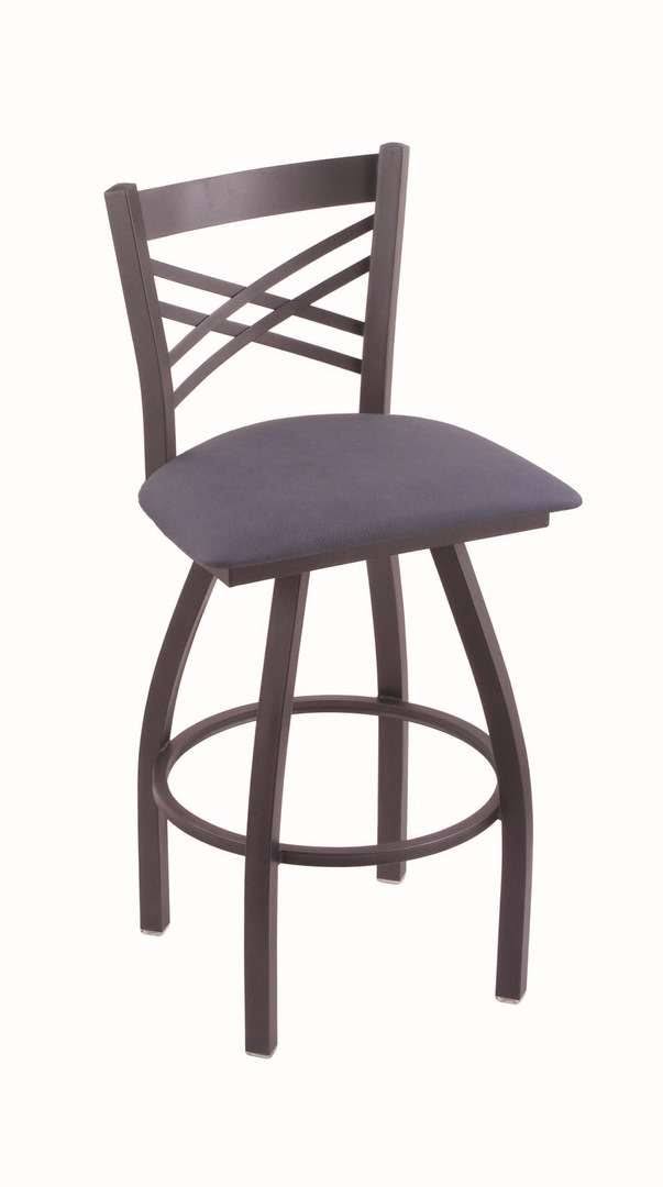 30x22 Swivel Bar Stool with Pewter Finish E9914