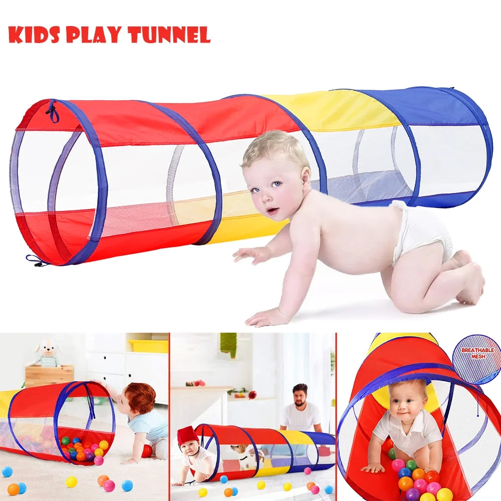 Kids Play Tent Crawl Tunnel and Ball Pit Set R755819