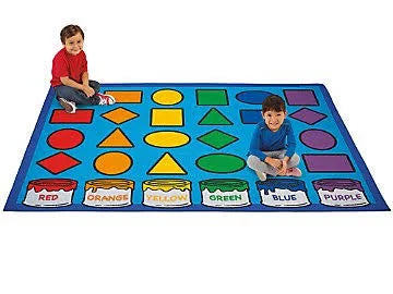 Shapes & Colors Activity Carpet - 6' x 9' K2142