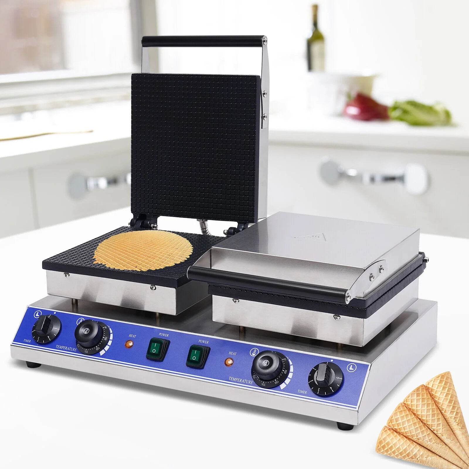 3500W Nonstick Square Waffle Maker Y2608