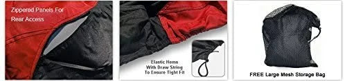 Red/Black Trailerable Jet Ski Cover with Trailer Straps and Storage Bag Q55129