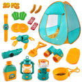 Kids Camping Play Tent Gear Set with Pretend Equipment Tool Toys J472
