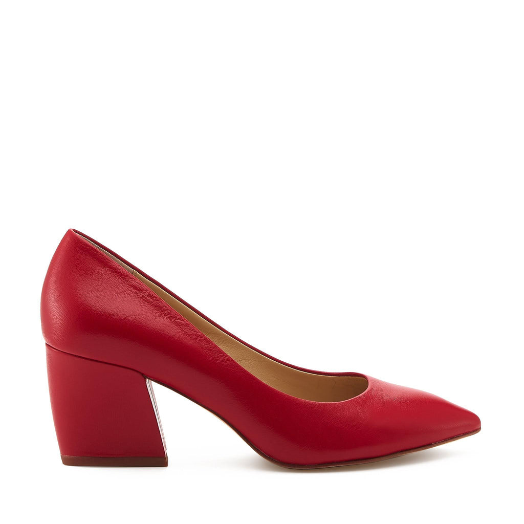 Tomato Leather Pump Q634