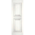 White Raised Panel Shutters Pair F455522