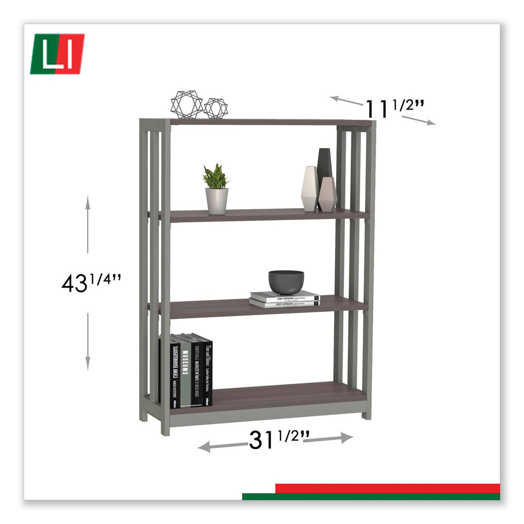 Mocha Three-Shelf Bookcase R614616