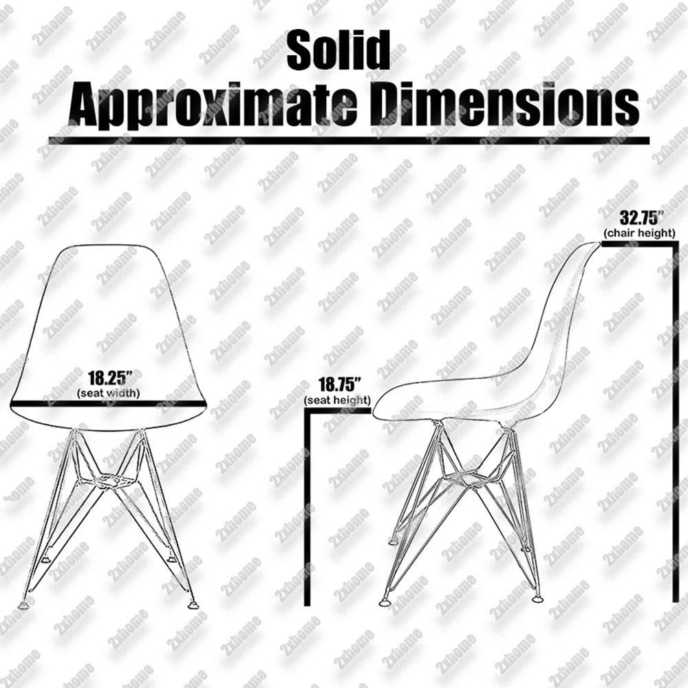 Set of 4 Plastic Shell Side Dining Chairs with Metal Base A77257