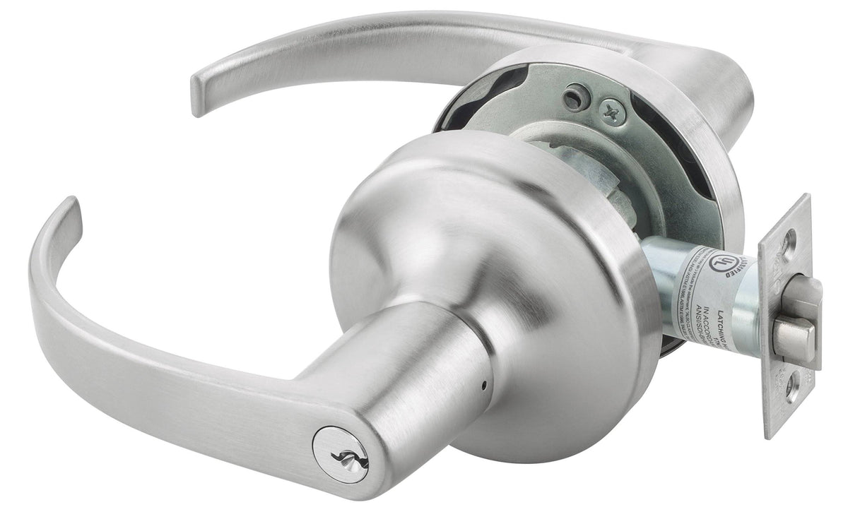 Entrance Door Lock, Grade 1 Lever, Satin Chromium Plated H171