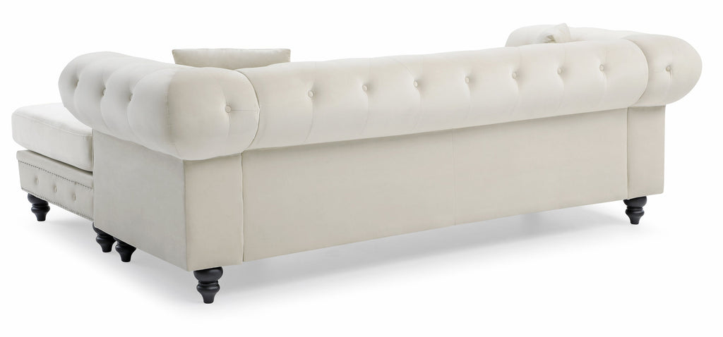 Ivory Sofa Chaise I465569