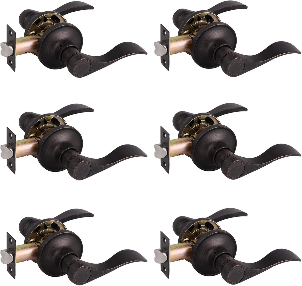 3 Pack Satin Nickel Passage Door Levers G833621