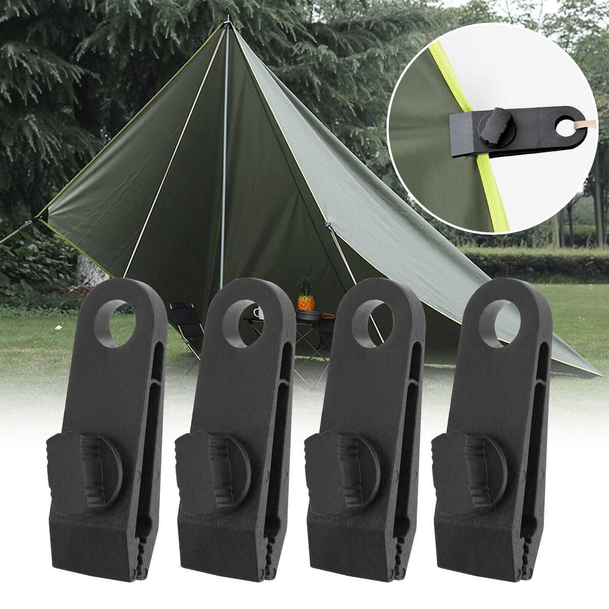 Reusable Heavy Duty Tent Clips for Tarp Awning Clamp Holder S9027