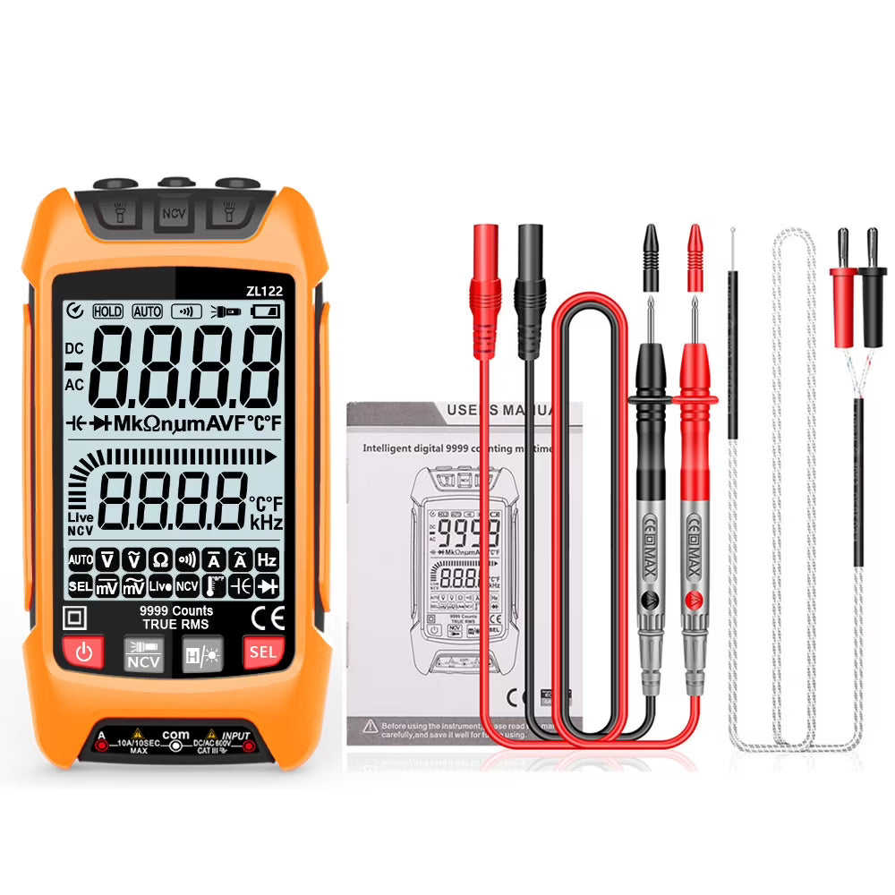 True RMS Digital Multimeter with LCD Backlight Display M786
