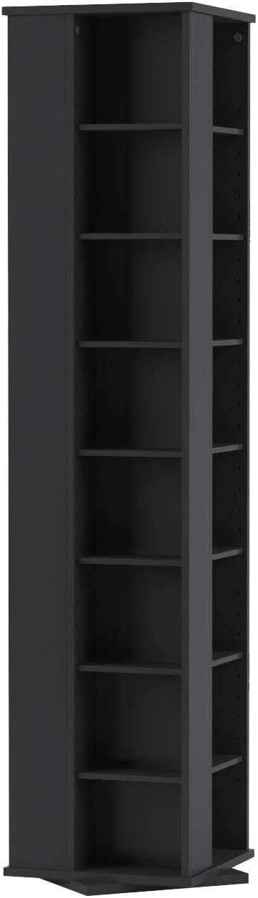 Black Four-Sided Spinning Tower Storage Cabinet K486427
