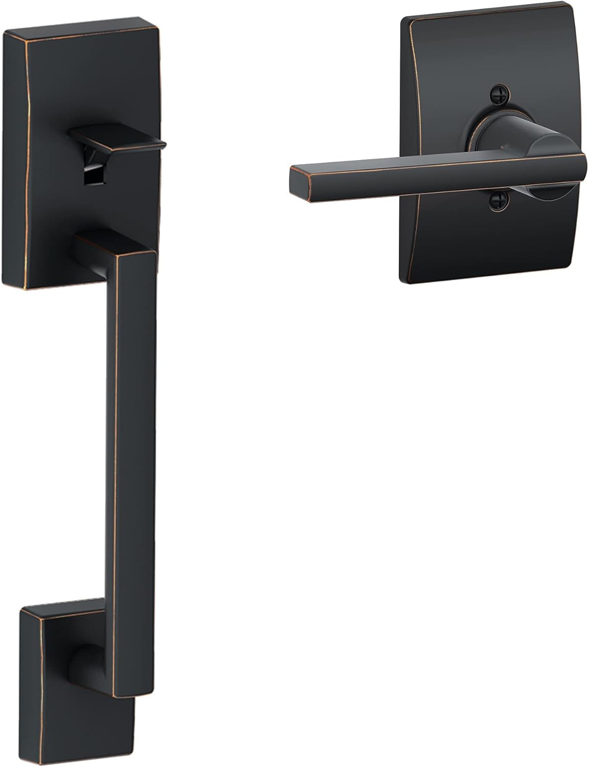 Century Front Entry Handle Latitude Interior Lever Satin Nickel E165