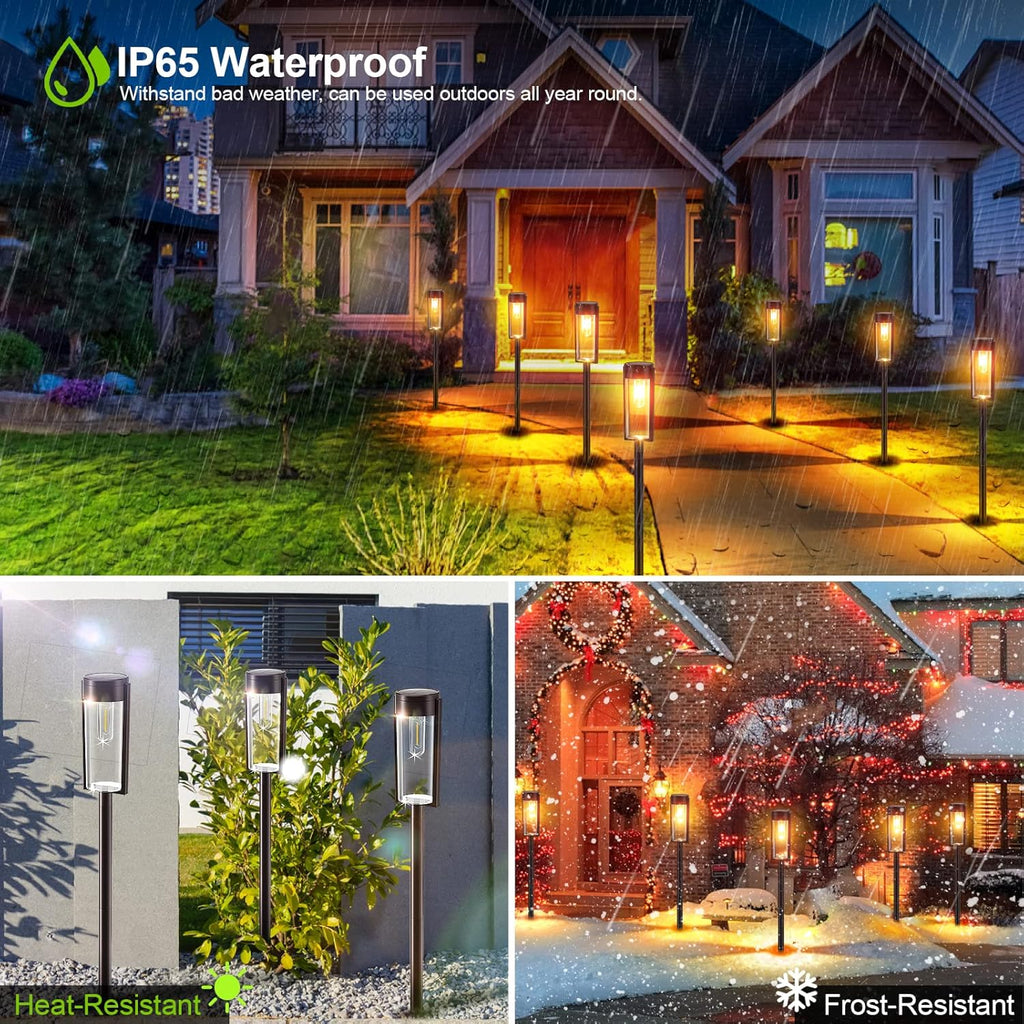 6 Pack IP65 Waterproof Solar Pathway Lights N386