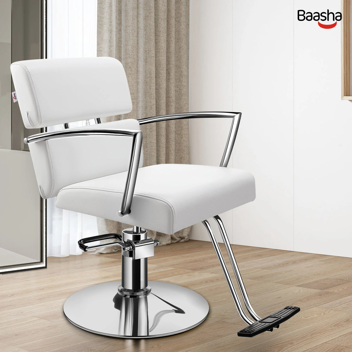 Pink Leather Salon Chair with Vented Back P8987