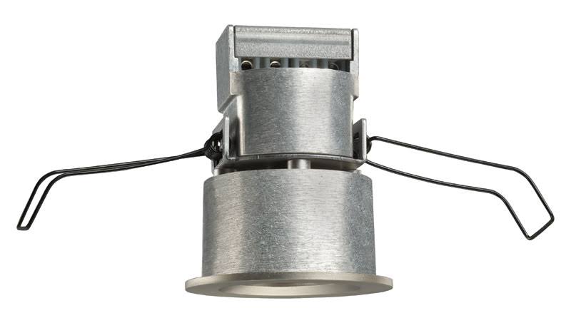 Satin Nickel Mini LED Downlight 3000K Flood Beam Spread H45541