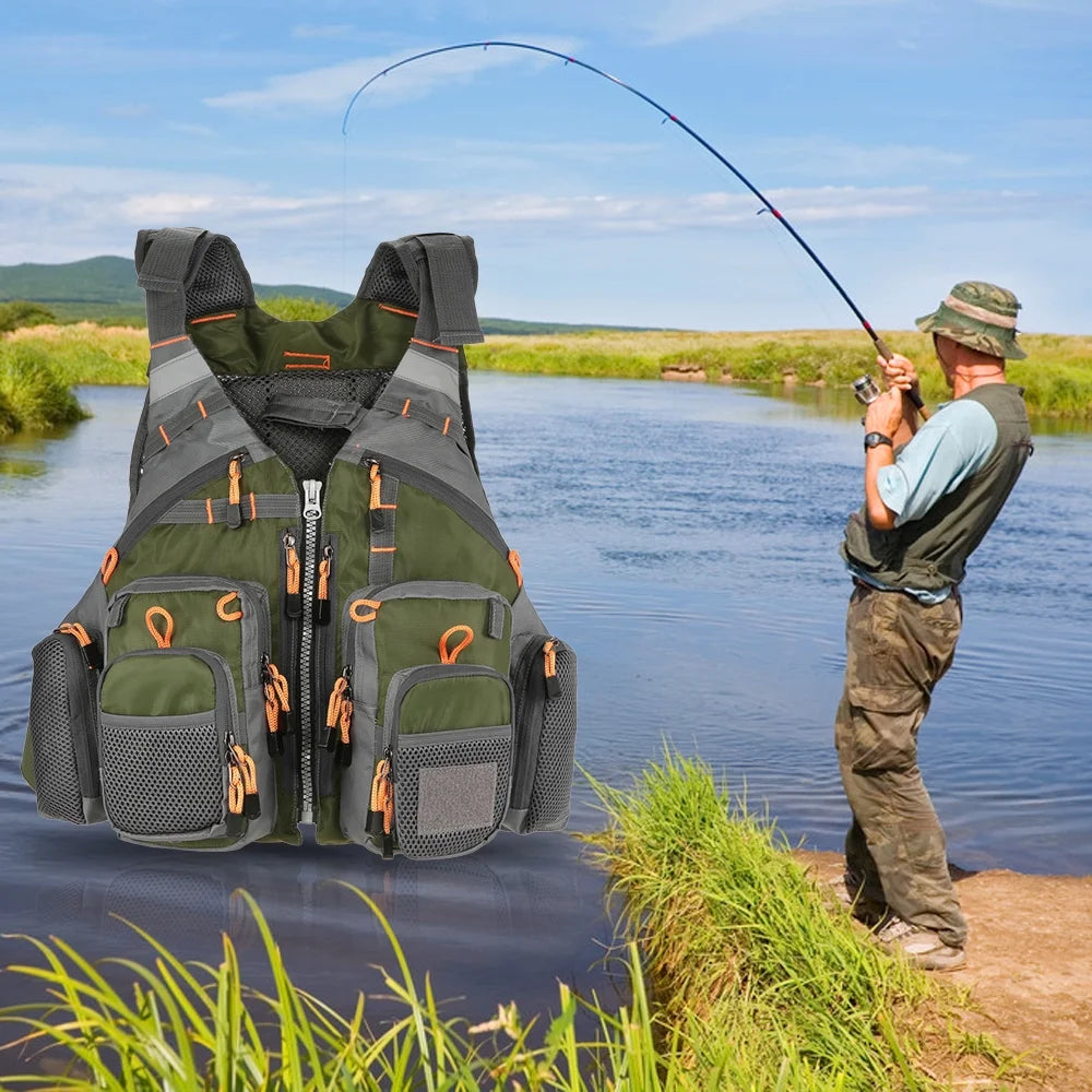 Fishing Vest Padded Waistcoat 209lb Floatation Device E493