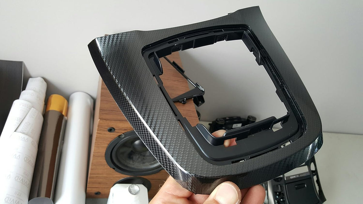 High Gloss Black Carbon Fibre Vinyl Wrap Film (4ft x 5ft) Pack of 2 Q9884