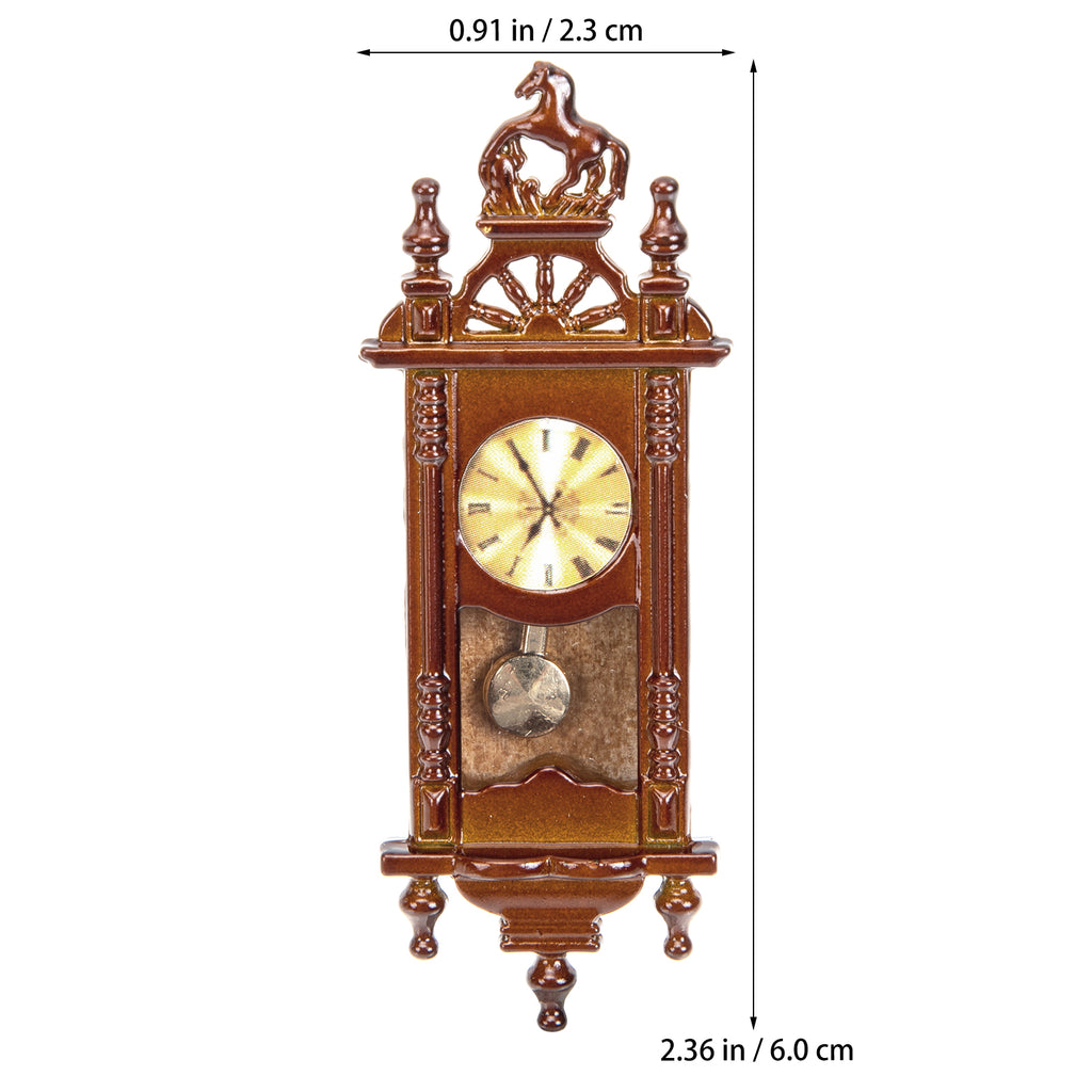 Metal Dollhouse Hanging Clock Toy Doll Furniture E4207